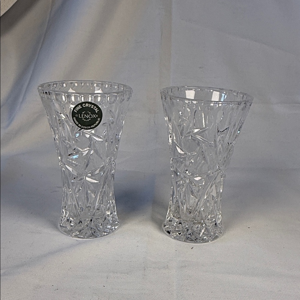 Lenox Fine Crystal Vase Duo - Clear Elegance